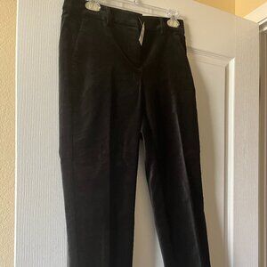 Loft Riviera Slim Black Velvet Pants Size 0